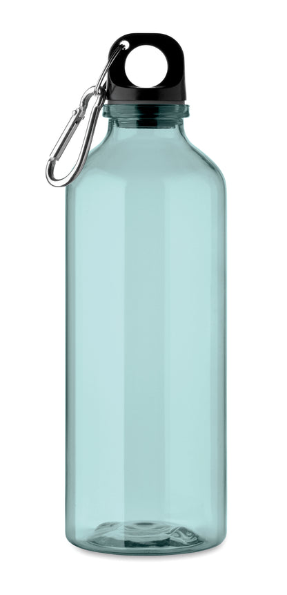 Trinkflasche aus RPET mit Karabiner. Füllmenge: 500 ml. Der Karabiner ist NICHT