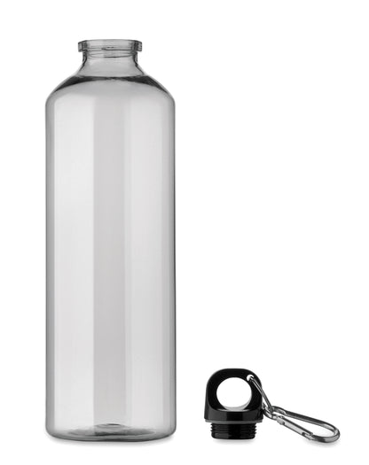 Trinkflasche aus RPET mit Karabiner. Füllmenge: 750 ml. Der Karabiner ist NICHT