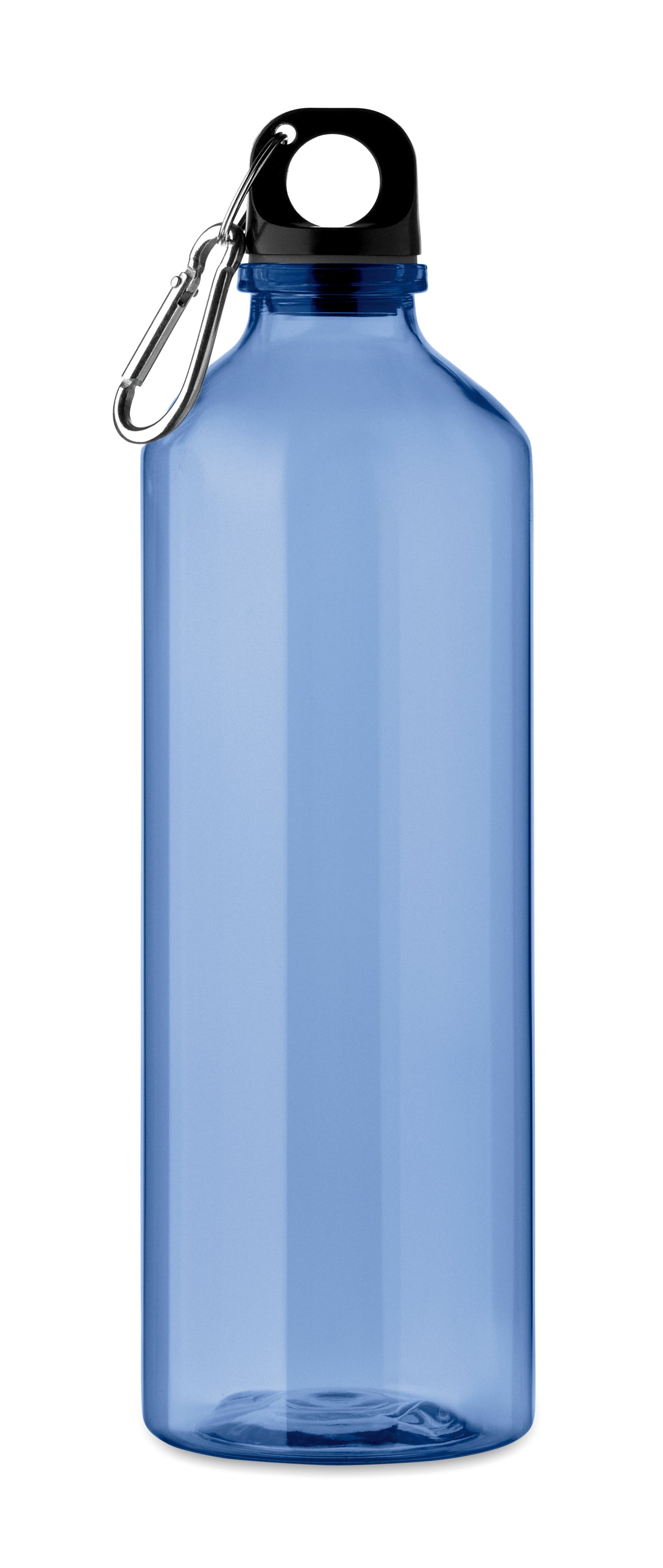 Trinkflasche aus RPET mit Karabiner. Füllmenge: 750 ml. Der Karabiner ist NICHT