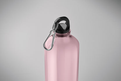 Trinkflasche aus RPET mit Karabiner. Füllmenge: 750 ml. Der Karabiner ist NICHT