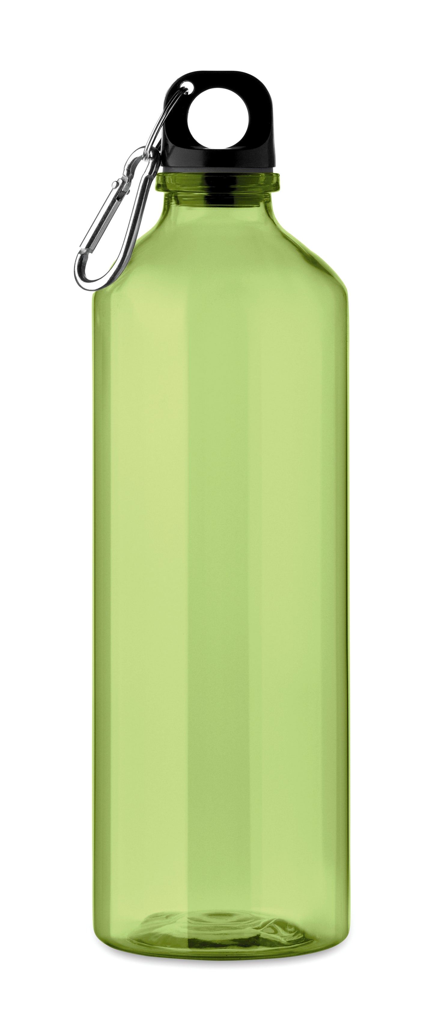 Trinkflasche aus RPET mit Karabiner. Füllmenge: 750 ml. Der Karabiner ist NICHT