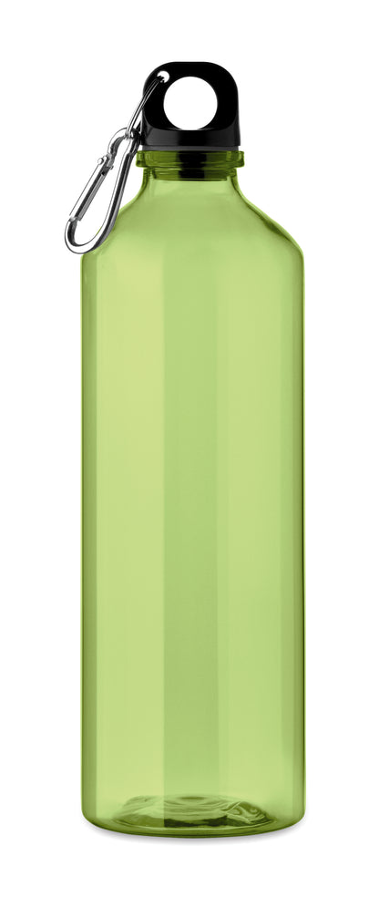 Trinkflasche aus RPET mit Karabiner. Füllmenge: 750 ml. Der Karabiner ist NICHT