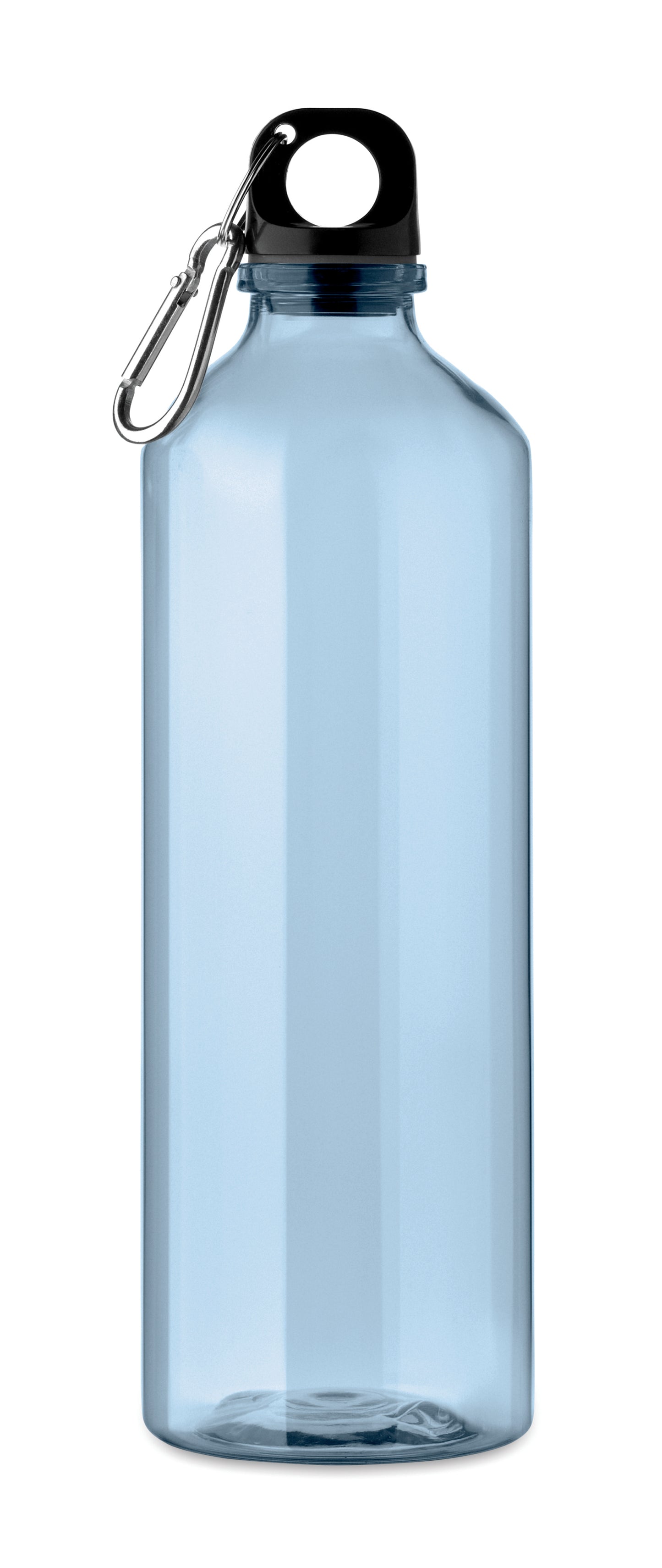Trinkflasche aus RPET mit Karabiner. Füllmenge: 750 ml. Der Karabiner ist NICHT