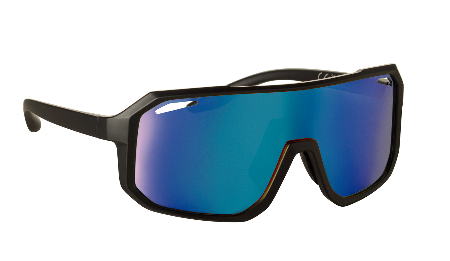 Sport-Sonnenbrille mit verspiegelten Gläsern. UV400-Schutz.