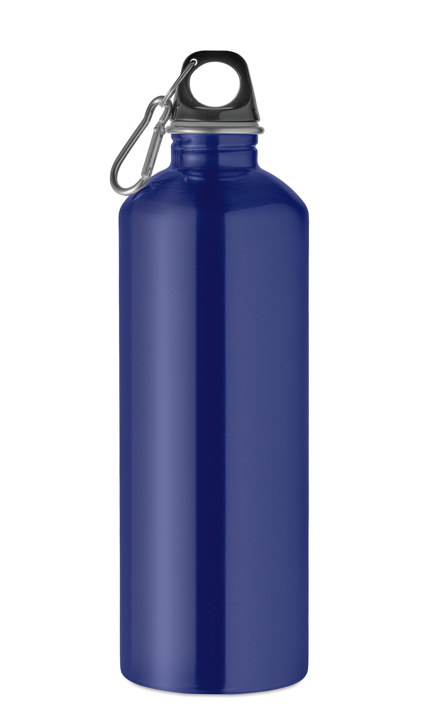 Einwandige Flasche (90% recycelter Edelstahl und 10% Edelstahl) mit PP-Deckel und Karabiner.