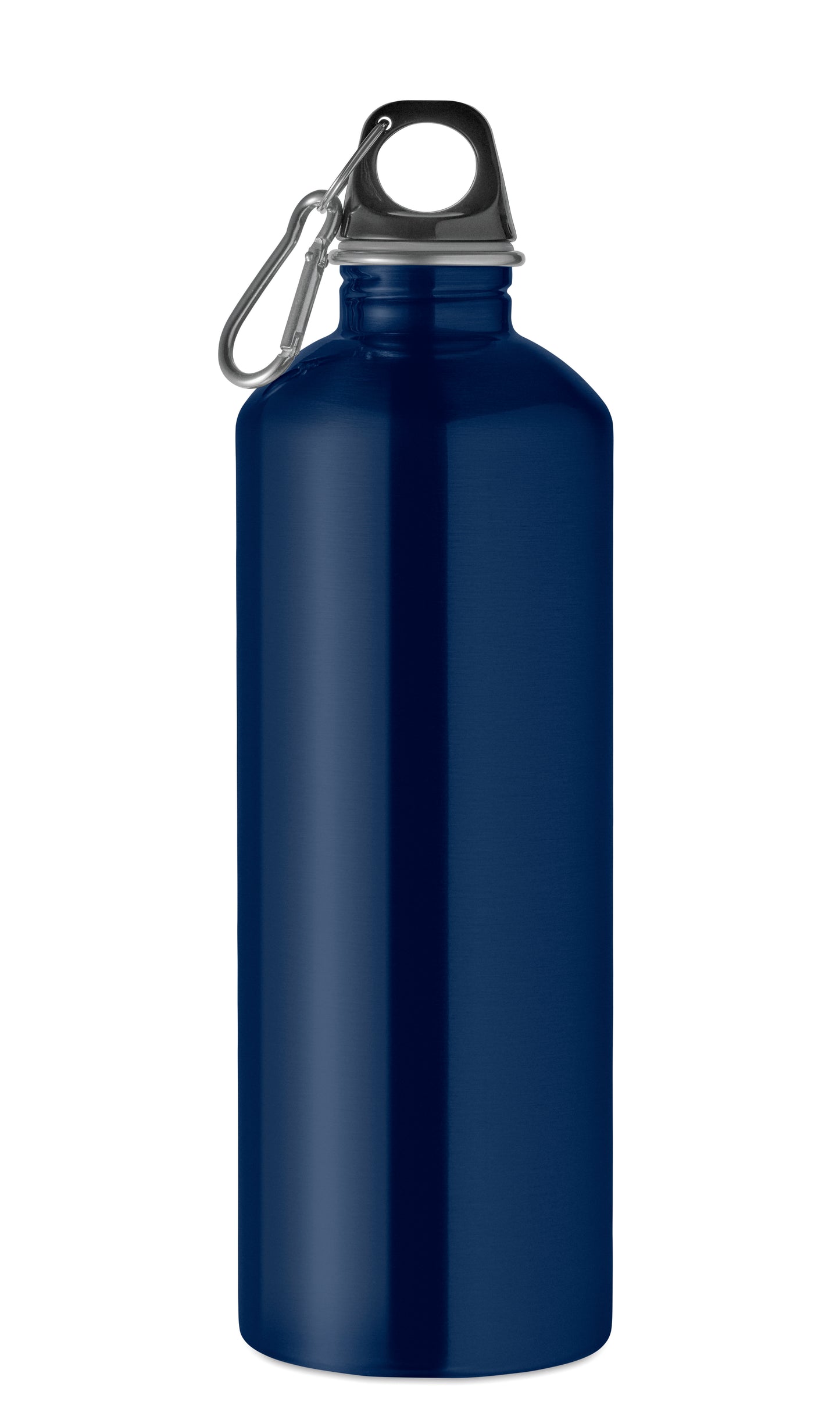 Einwandige Flasche (90% recycelter Edelstahl und 10% Edelstahl) mit PP-Deckel und Karabiner.
