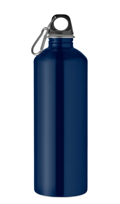 Einwandige Flasche (90% recycelter Edelstahl und 10% Edelstahl) mit PP-Deckel und Karabiner.