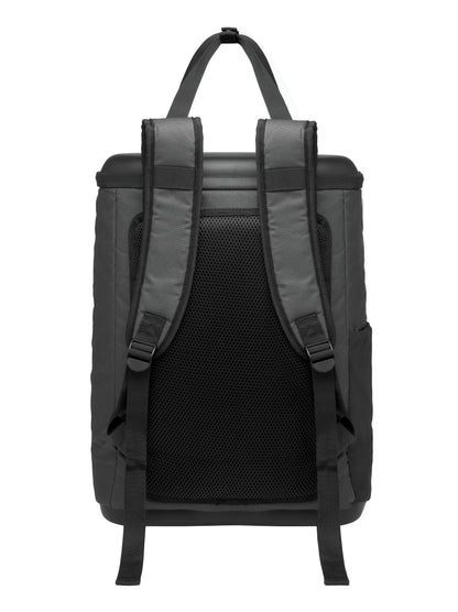 Kühlrucksack aus wasserabweisendem 600D RPET mit PE-Schaumisolierung und PEVA-Futter. Geformter Deckel gepolsterter