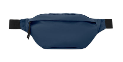 Gürteltasche aus 600D RPET-Polyester mit Reißverschluss-Hauptfach und verstecktem Reißverschlussfach auf der Rückseite.