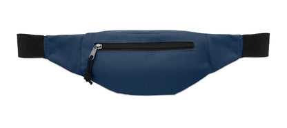 Gürteltasche aus 600D RPET-Polyester mit Reißverschluss-Hauptfach und verstecktem Reißverschlussfach auf der Rückseite.