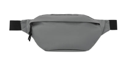Gürteltasche aus 600D RPET-Polyester mit Reißverschluss-Hauptfach und verstecktem Reißverschlussfach auf der Rückseite.