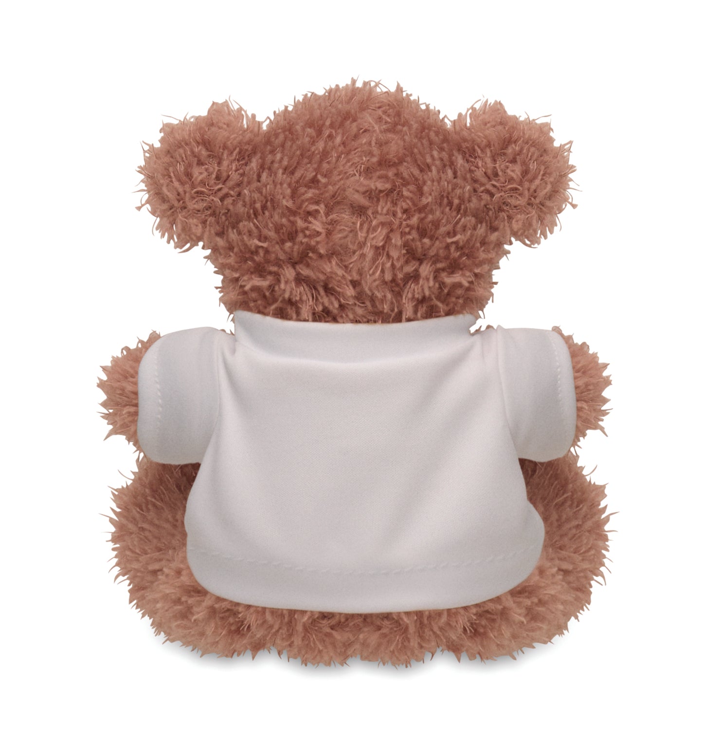 Teddybär aus Polyester gekleidet als Arzt mit bedrucktem weißem T-Shirt. Augen Nase