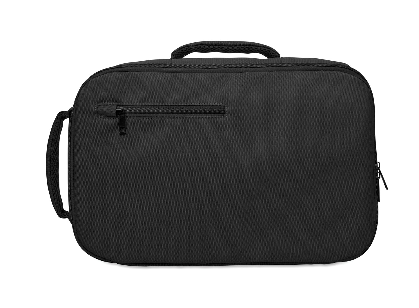 Erweiterbarer Rucksack in Kabinengröße aus 600D RPET-Polyester. 180°-Öffnung. Hauptfach mit zwei Fächern