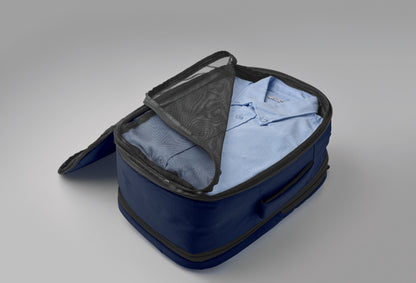 Erweiterbarer Rucksack in Kabinengröße aus 600D RPET-Polyester. 180°-Öffnung. Hauptfach mit zwei Fächern