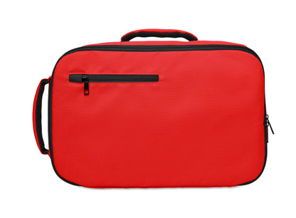 Erweiterbarer Rucksack in Kabinengröße aus 600D RPET-Polyester. 180°-Öffnung. Hauptfach mit zwei Fächern