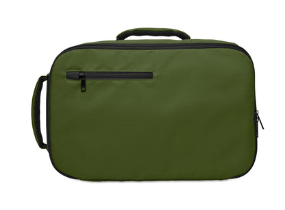 Erweiterbarer Rucksack in Kabinengröße aus 600D RPET-Polyester. 180°-Öffnung. Hauptfach mit zwei Fächern