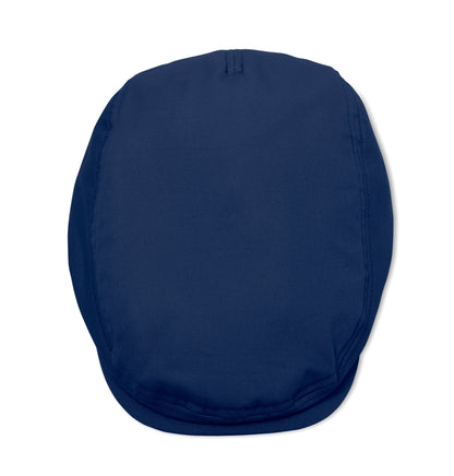 Flache Newsboy-Kappe aus 235 g/m² Baumwolle mit Metallverschluss.