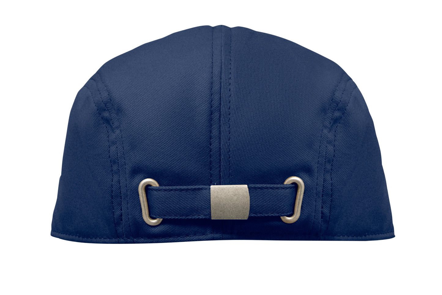 Flache Newsboy-Kappe aus 235 g/m² Baumwolle mit Metallverschluss.