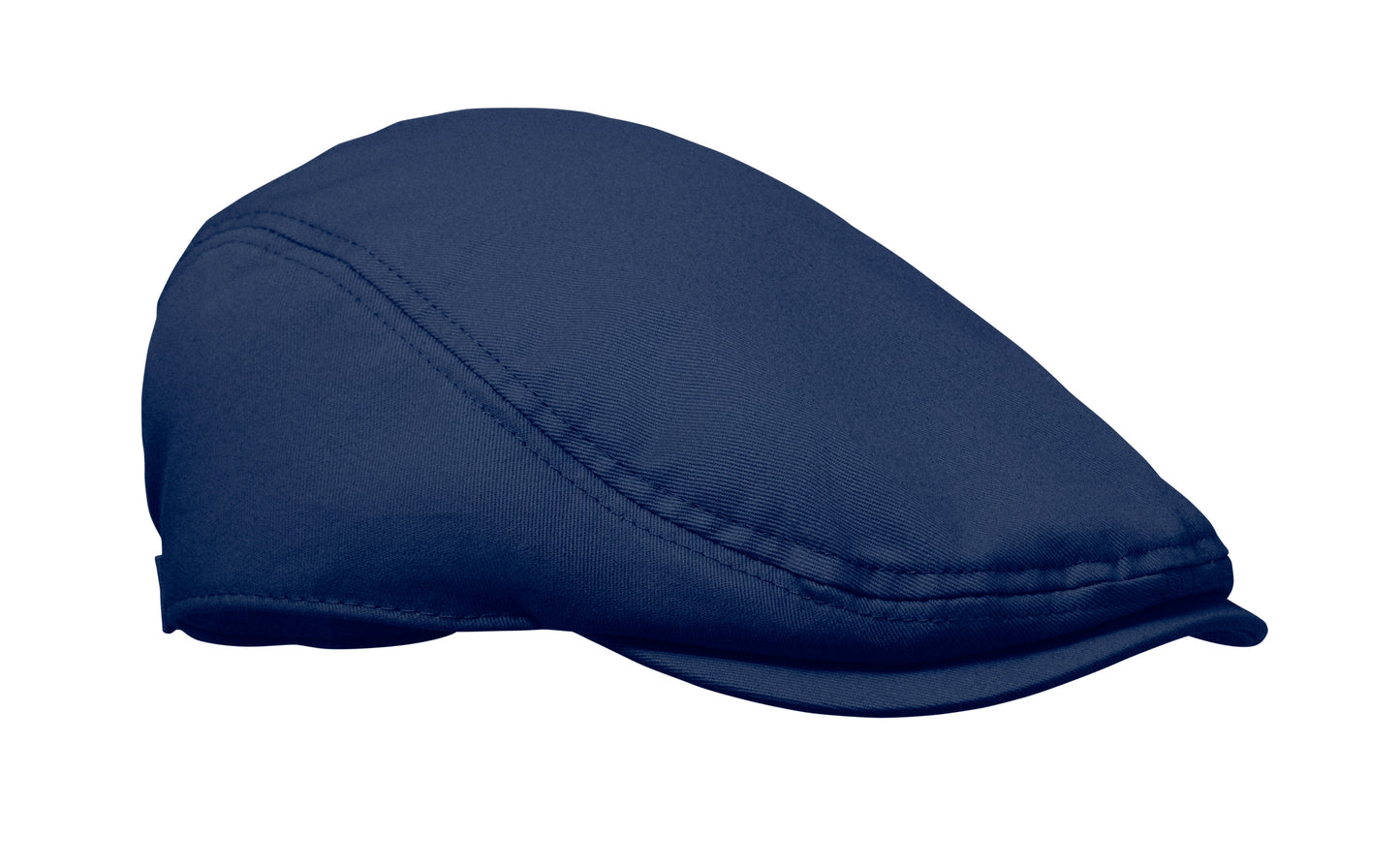 Flache Newsboy-Kappe aus 235 g/m² Baumwolle mit Metallverschluss.