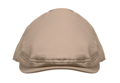 Flache Newsboy-Kappe aus 235 g/m² Baumwolle mit Metallverschluss.