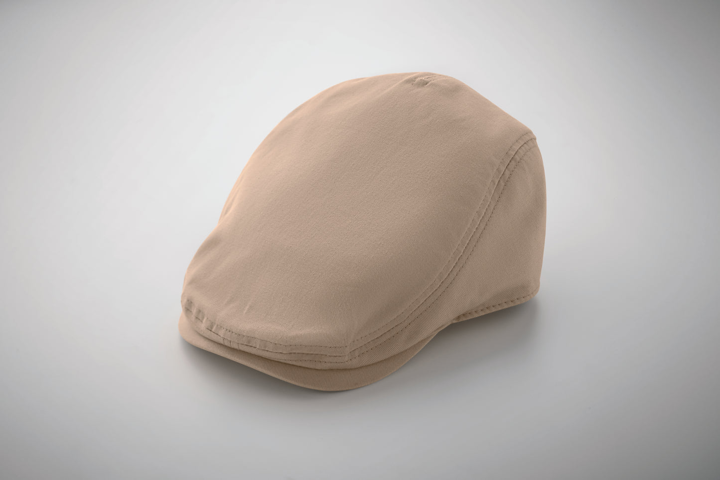 Flache Newsboy-Kappe aus 235 g/m² Baumwolle mit Metallverschluss.