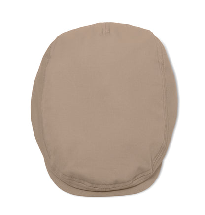 Flache Newsboy-Kappe aus 235 g/m² Baumwolle mit Metallverschluss.