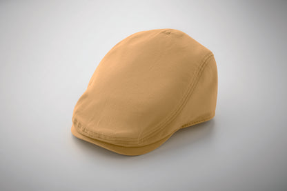 Flache Newsboy-Kappe aus 235 g/m² Baumwolle mit Metallverschluss.