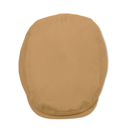 Flache Newsboy-Kappe aus 235 g/m² Baumwolle mit Metallverschluss.