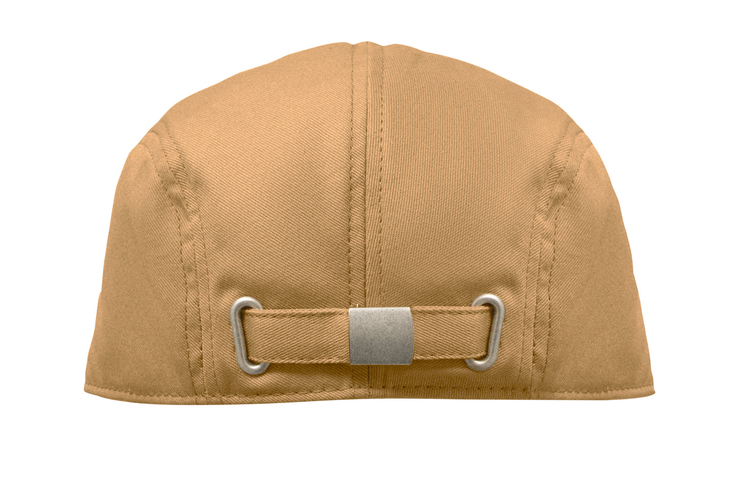 Flache Newsboy-Kappe aus 235 g/m² Baumwolle mit Metallverschluss.