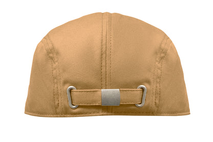 Flache Newsboy-Kappe aus 235 g/m² Baumwolle mit Metallverschluss.