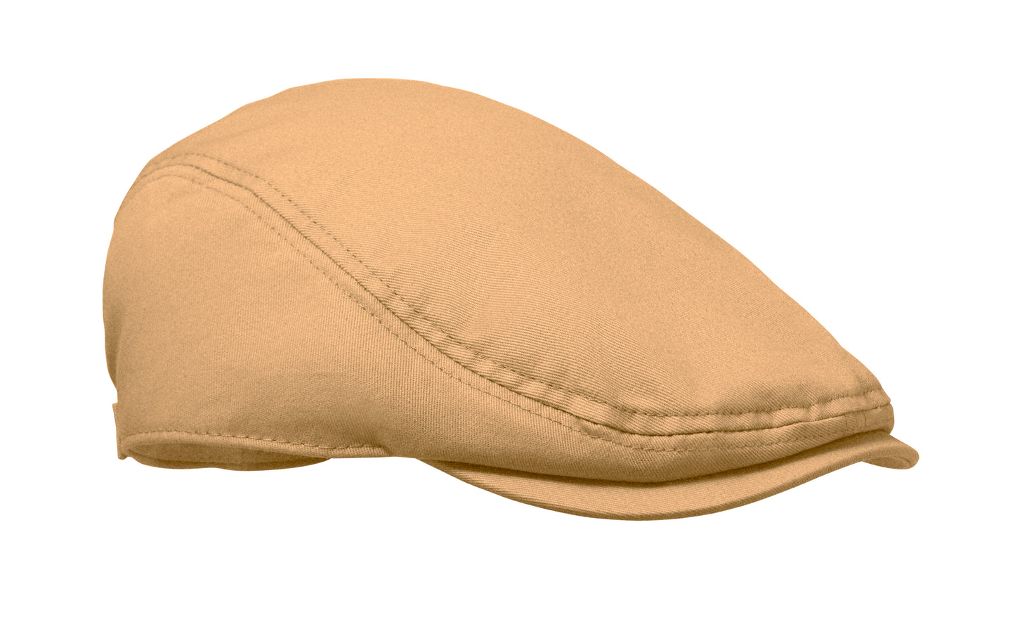 Flache Newsboy-Kappe aus 235 g/m² Baumwolle mit Metallverschluss.