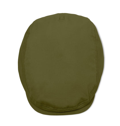 Flache Newsboy-Kappe aus 235 g/m² Baumwolle mit Metallverschluss.