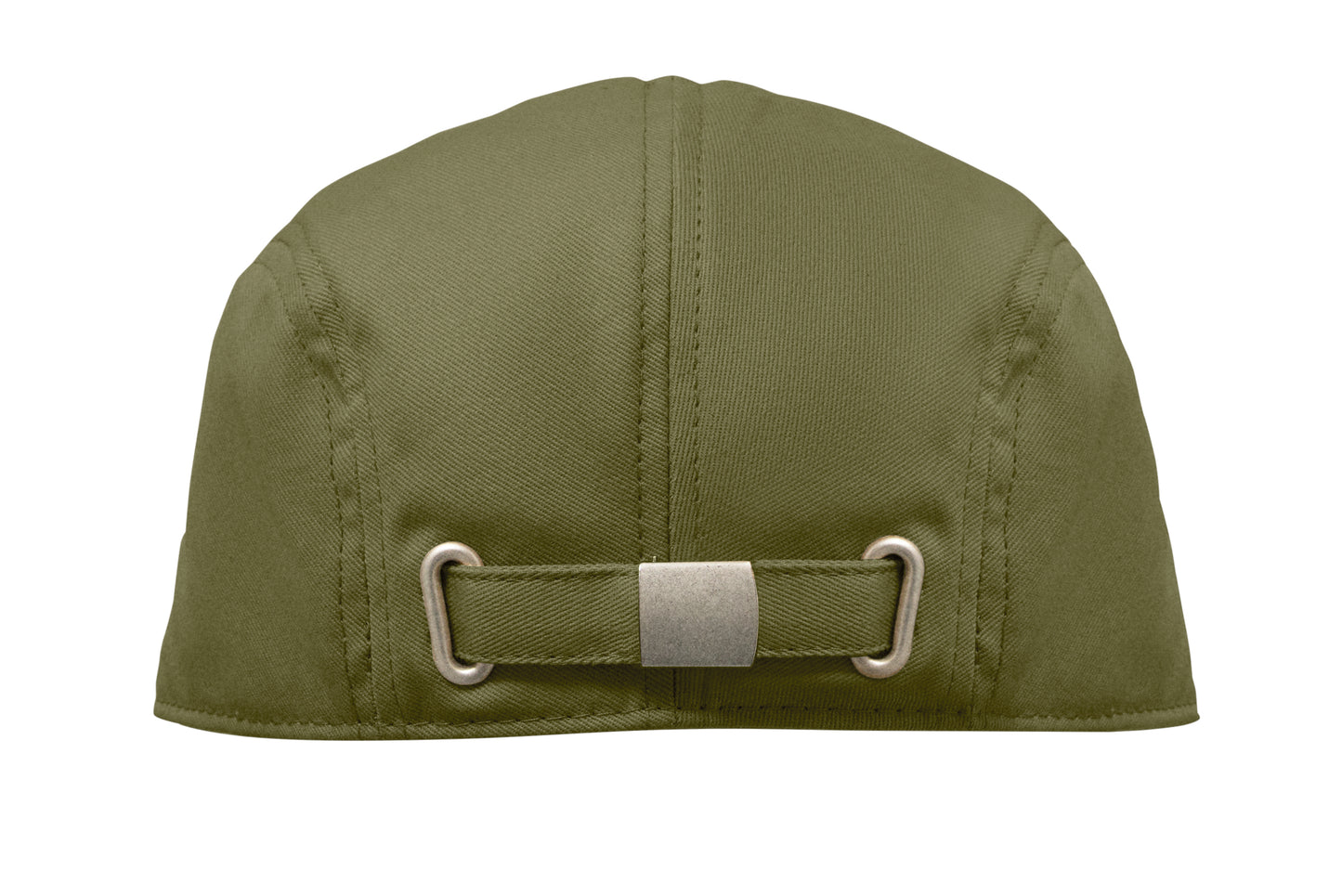 Flache Newsboy-Kappe aus 235 g/m² Baumwolle mit Metallverschluss.