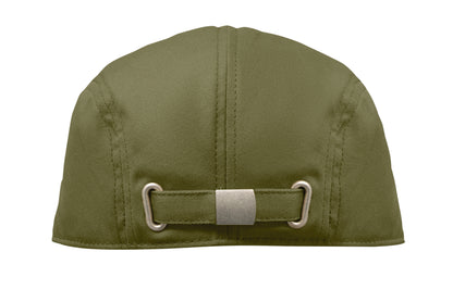 Flache Newsboy-Kappe aus 235 g/m² Baumwolle mit Metallverschluss.