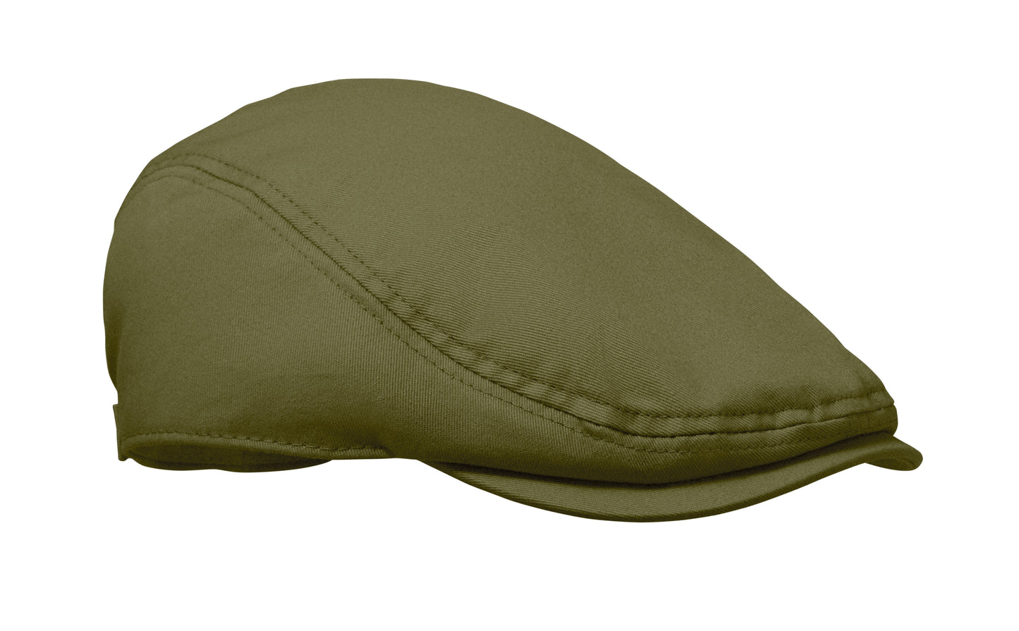Flache Newsboy-Kappe aus 235 g/m² Baumwolle mit Metallverschluss.