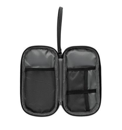 Tech Organizer-Tasche aus 600D RPET Polyester mit Beschichtung aus PU.