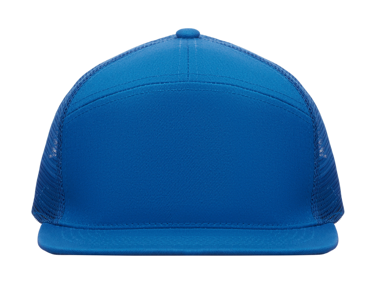Kappe mit flachem Schirm. 7 Panels. Baumwoll-Twill 235 g/m² mit Polyester-Mesh-Rückseite und