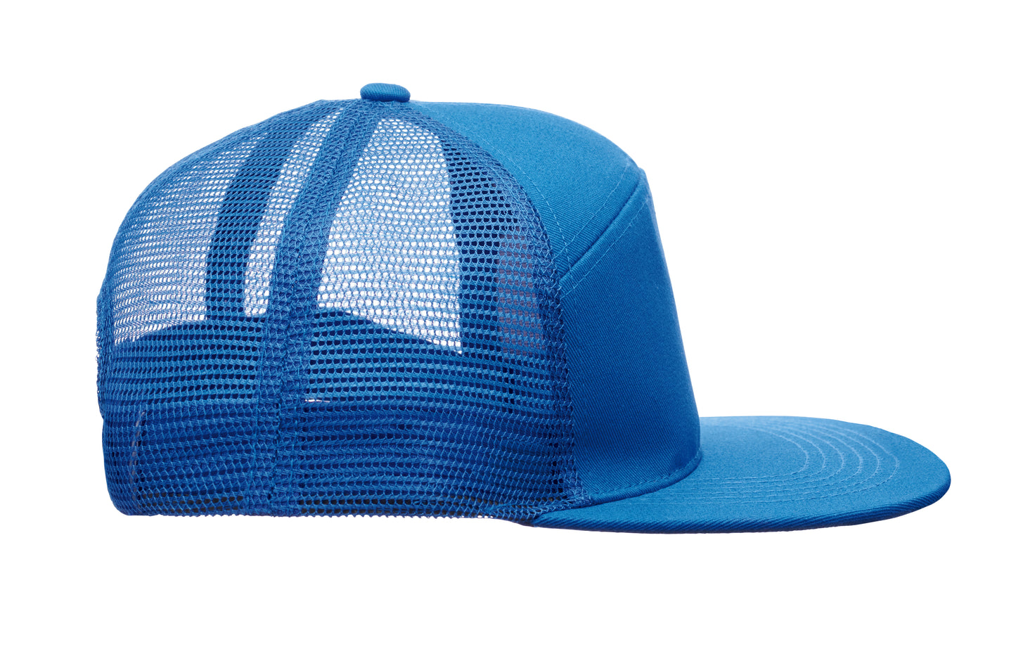 Kappe mit flachem Schirm. 7 Panels. Baumwoll-Twill 235 g/m² mit Polyester-Mesh-Rückseite und
