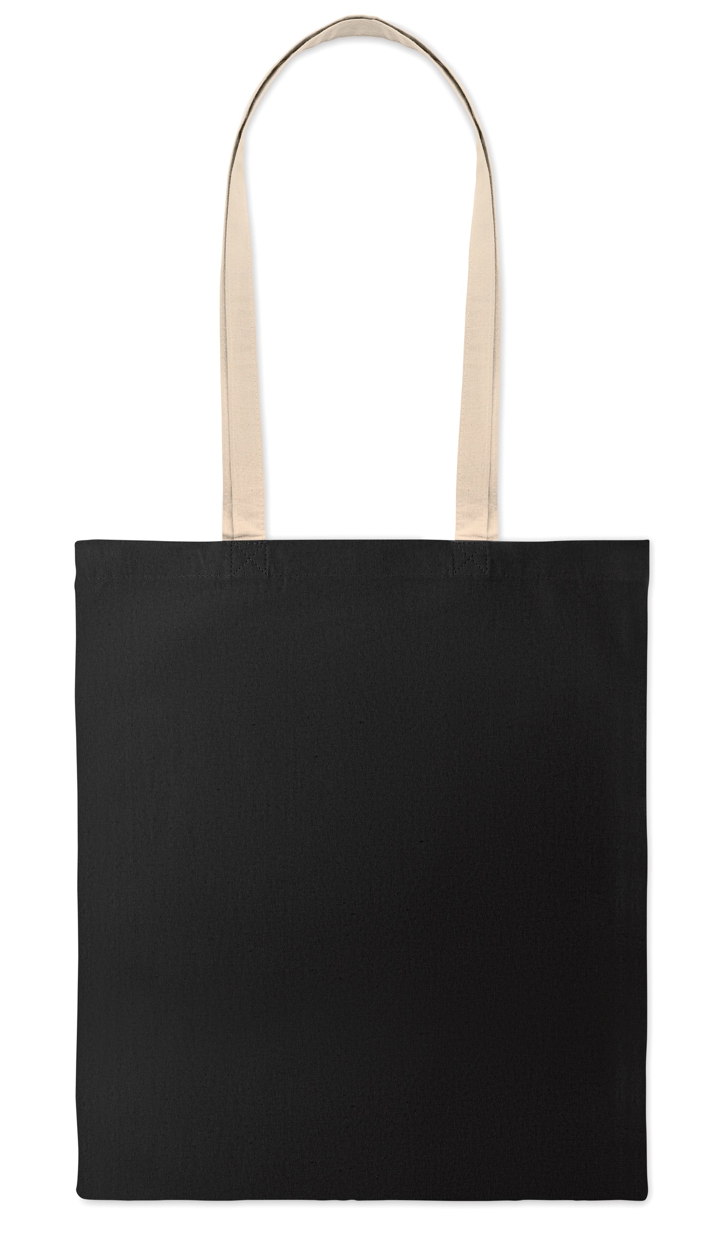Einkaufstasche mit langen Tragegriffen. Baumwolle 140 g/m².