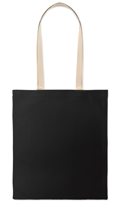 Einkaufstasche mit langen Tragegriffen. Baumwolle 140 g/m².