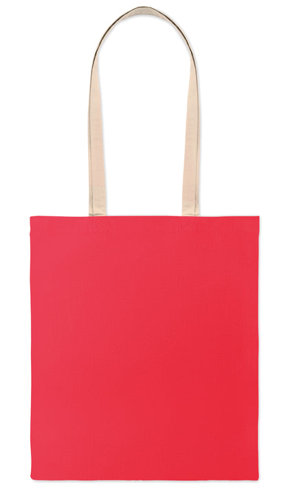 Einkaufstasche mit langen Tragegriffen. Baumwolle 140 g/m².