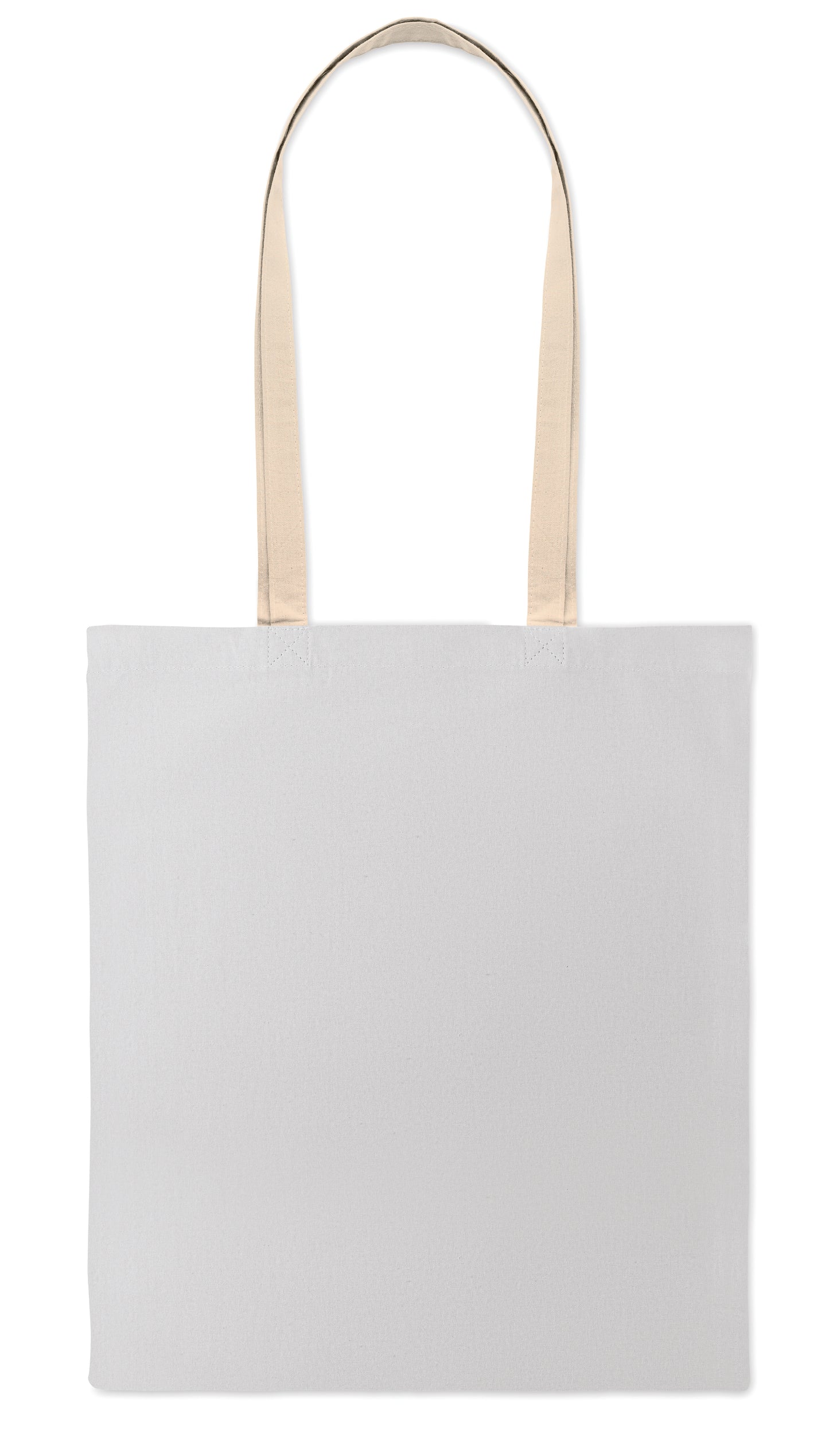 Einkaufstasche mit langen Tragegriffen. Baumwolle 140 g/m².
