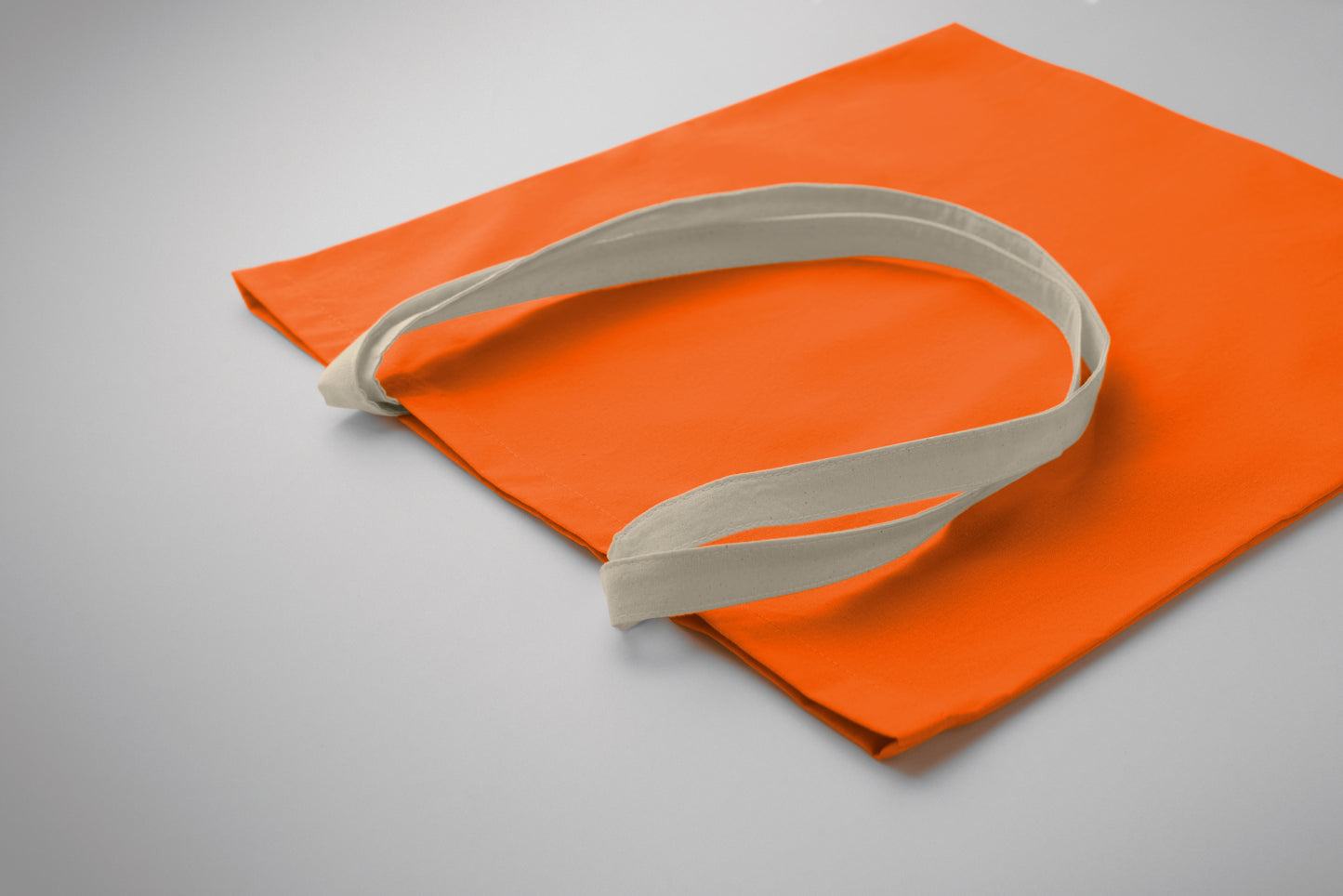 Einkaufstasche mit langen Tragegriffen. Baumwolle 140 g/m².