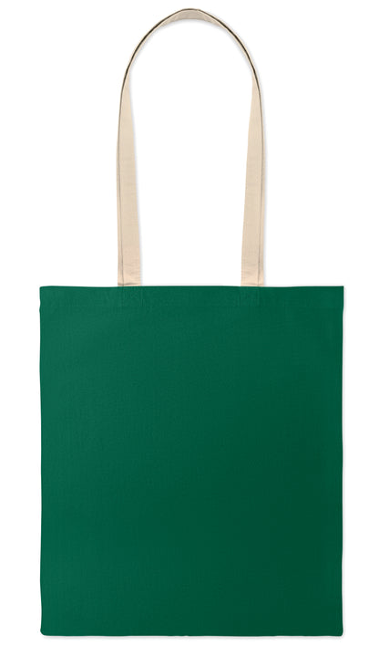 Einkaufstasche mit langen Tragegriffen. Baumwolle 140 g/m².