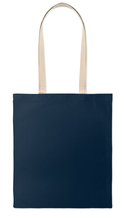 Einkaufstasche mit langen Tragegriffen. Baumwolle 140 g/m².