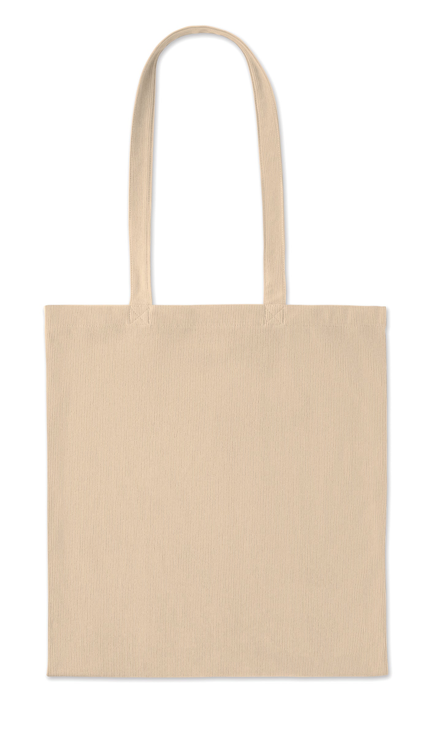 Einkaufstasche mit langen Tragegriffen. Kord-Polyester 220 g/m².