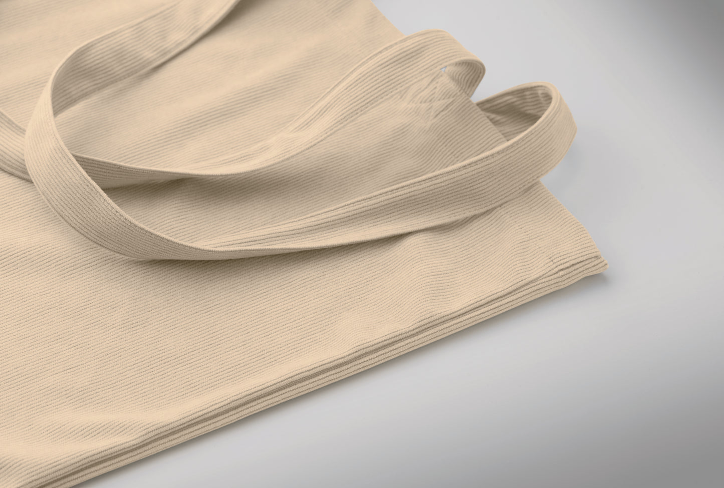 Einkaufstasche mit langen Tragegriffen. Kord-Polyester 220 g/m².