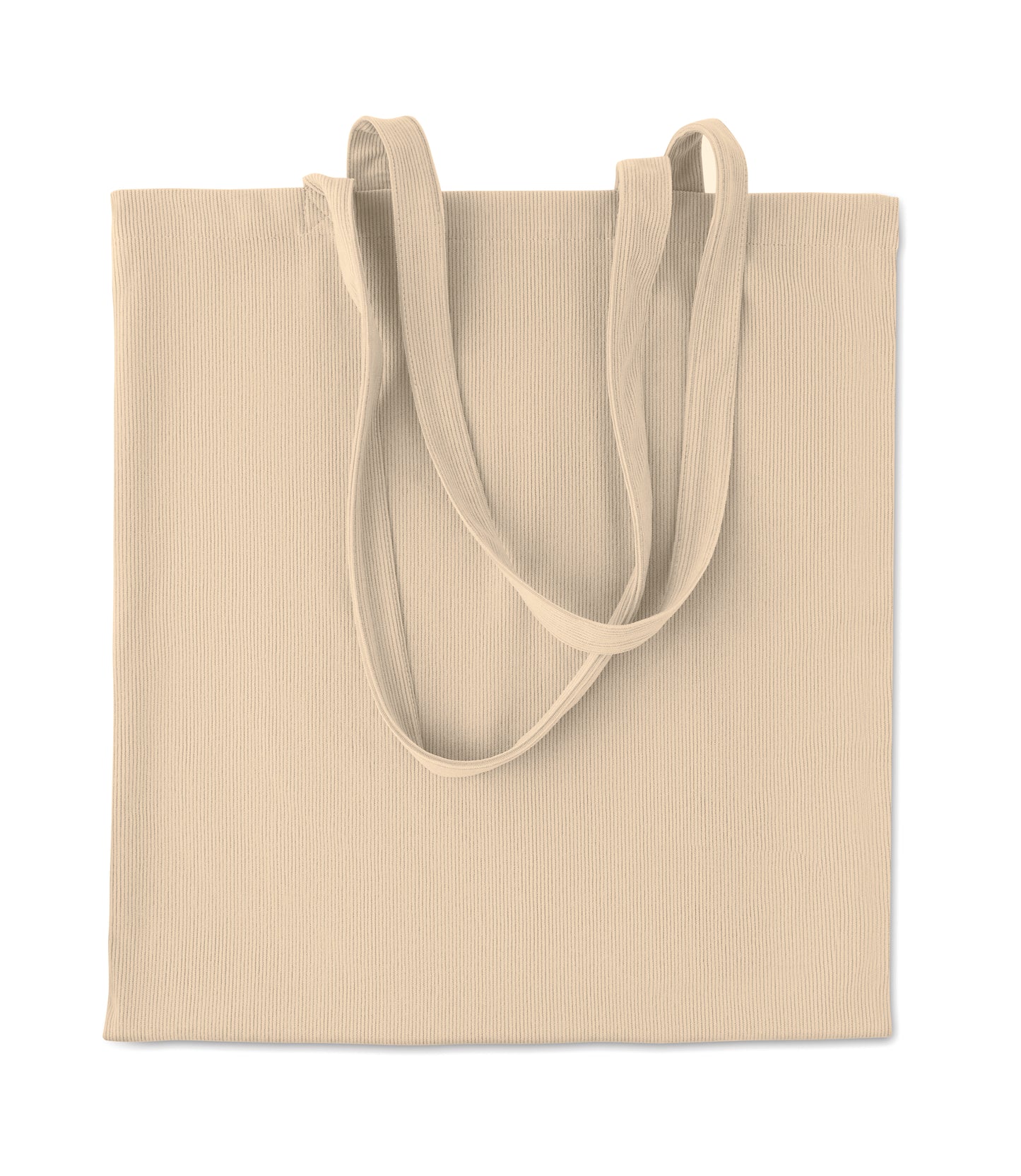 Einkaufstasche mit langen Tragegriffen. Kord-Polyester 220 g/m².