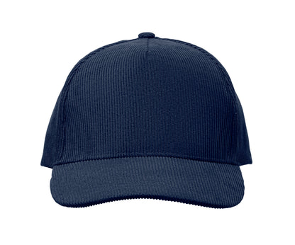 Baseball-Kappe. 5-Panels. Verstellbarer Metallverschluss. Kord-Polyester 220 g/m².