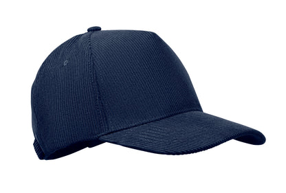 Baseball-Kappe. 5-Panels. Verstellbarer Metallverschluss. Kord-Polyester 220 g/m².